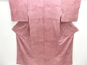 流水に草花模様小紋着物